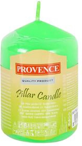 Henger alakú zöld paraffin gyertya 8 × 5 cm