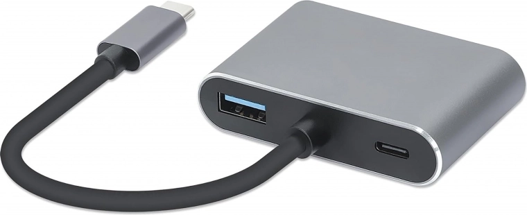 USB-C 4 az 1-ben multifunkciós hub HDMI 4K-val és VGA-val