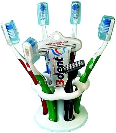 Műanyag fogkefetartó 6 fogkeféhez, 10,5 cm átmérő