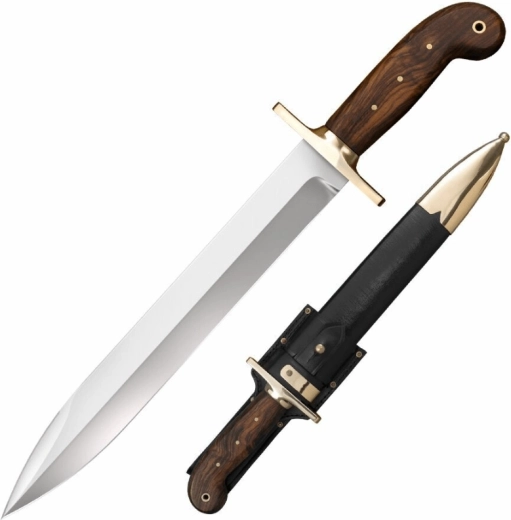 Cold Steel 1849 Rifleman’s Knife gyűjtői kés rózsafából, bőrtokkal, 30,5 cm