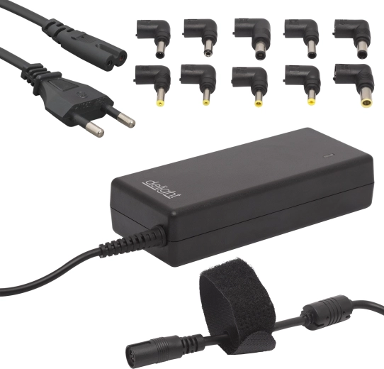 Univerzális hálózati adapter laptopokhoz, 90 W-os, tápkábellel