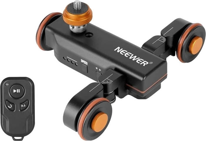 NEEWER DL100 motorizált háromkerekű kamerakocsi távirányítóval