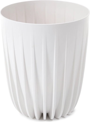 Mira Eco Recycled virágcserép, 19 cm, fehér