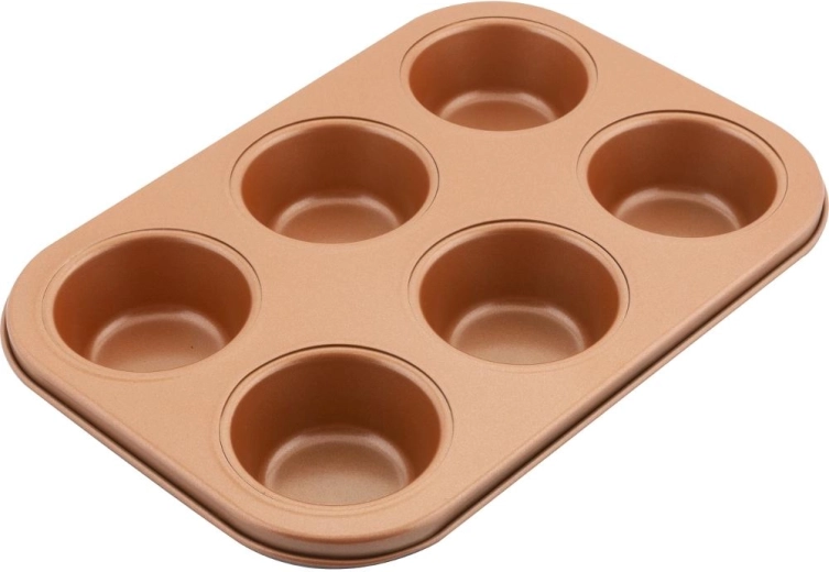 Lamart 6 muffin sütőforma, rézszínű