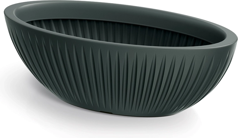 Latia Oval virágláda 58 cm antracit