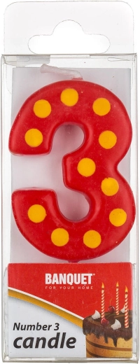 My Party 3-as szám alakú születésnapi gyertya