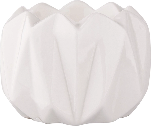Fehér porcelán gyertyatartó 7 × 7 × 5 cm
