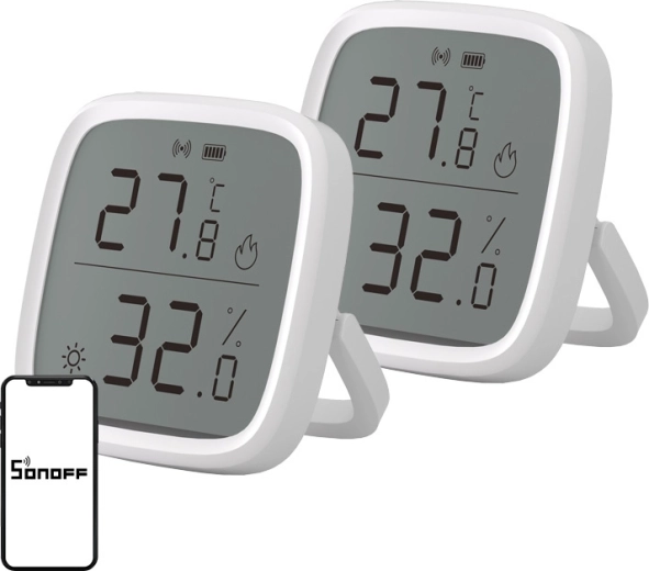 Sonoff ZigBee SNZB-02D hőmérséklet- és páratartalom-érzékelő (2 db)