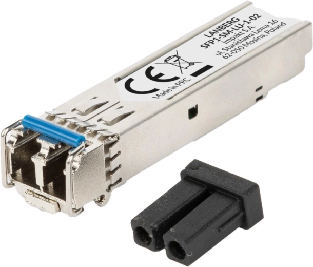 Lanberg optikai SFP-modul 1,25 Gb/s, egymódusú, 2 km, Duplex LC/UPC