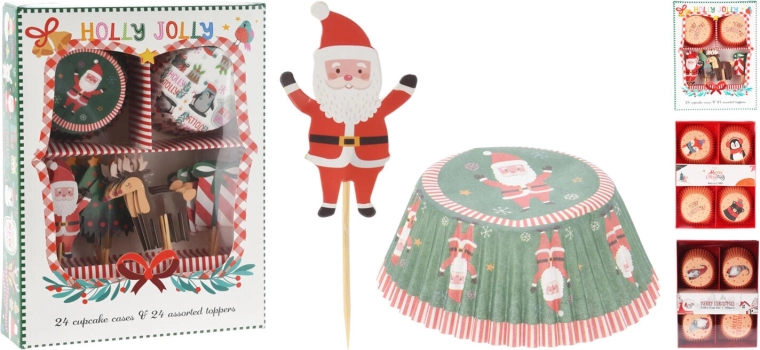 Karácsonyi muffin sütőkészlet, 48 darab