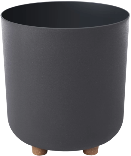 Sofia virágtartó 24 cm újrahasznosított műanyagból – fekete matt