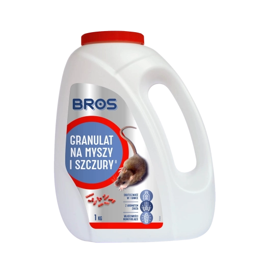 BROS rágcsálóirtó granulátum egerek és patkányok ellen 1 kg