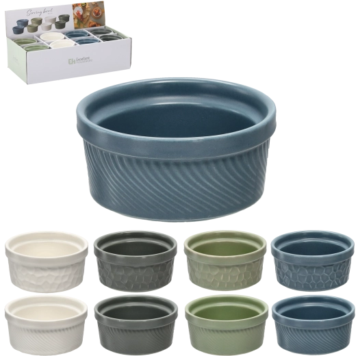 Dombormintás porcelántálka 8,6 cm