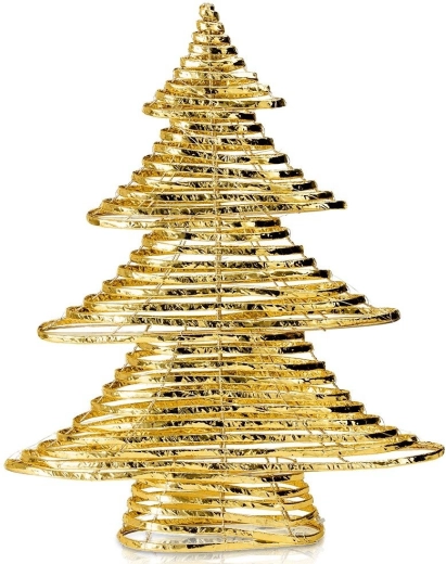 Aranyszínű világító karácsonyfa 60 LED-del, 60 cm