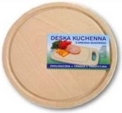 Kerek bükkfa vágódeszka 25 cm, vájattal