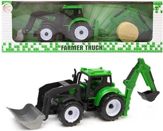 Traktor markoló utánfutóval – 1 db