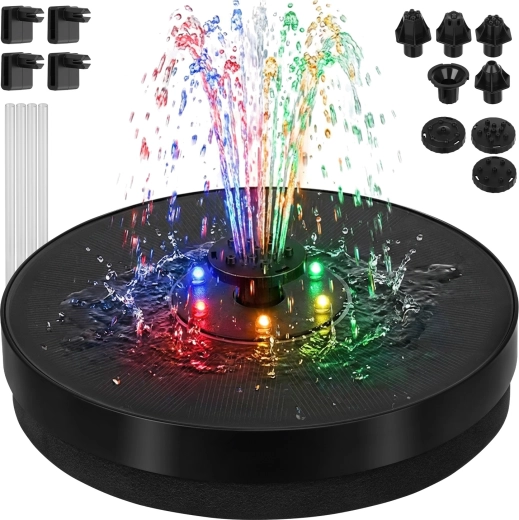 Gardlov napelemes úszó kerti szökőkút RGB LED világítással