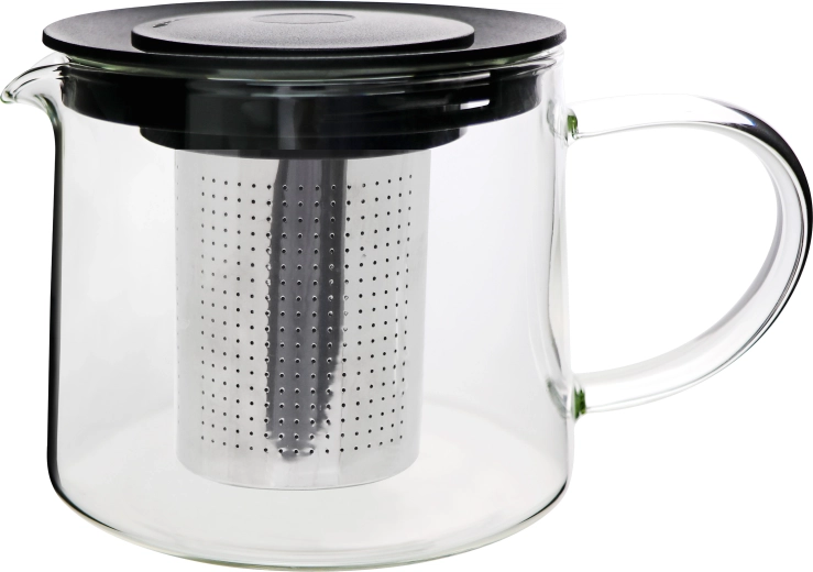 Kitchisimo 0,6 l üveg teáskanna szűrővel és fedéllel