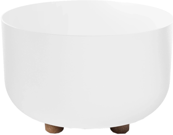 SOFIA virágtál 27 cm, fehér matt, lábakkal