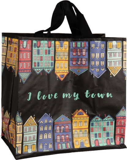 Moje město bevásárlótáska 24 l (35 × 35 × 20 cm) - színmix - 1 db