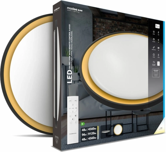 Modee Smart Lighting A‑H101 mennyezeti LED lámpa, fényerőszabályozható, 3CCT, Ø540 mm, távirányítóval