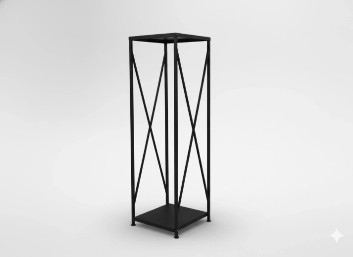 Fém tűzifatartó állvány 34 × 34 × 111 cm