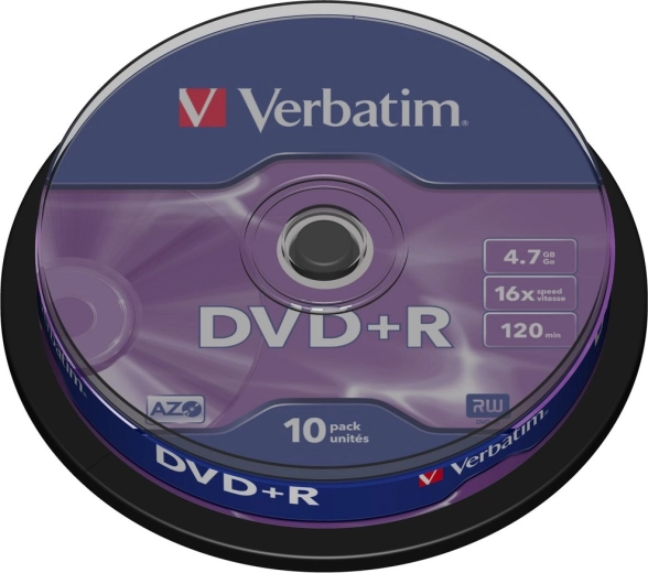 Verbatim DVD+R Matt Silver 4,7 GB 16x - 10 db