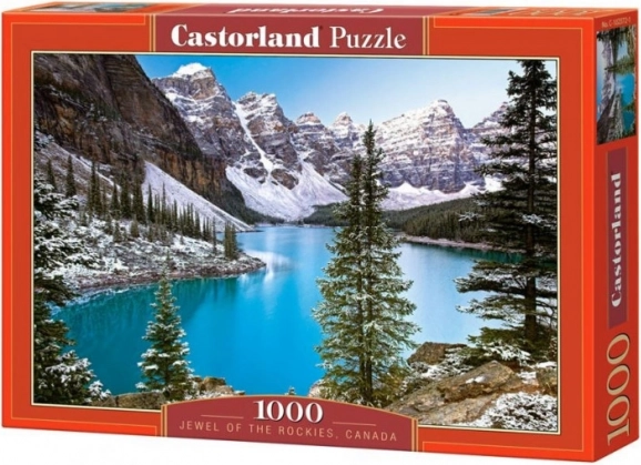 Castorland 1000 darabos puzzle – tó a Sziklás-hegységben, 68 × 47 cm