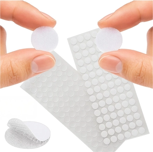 Ruhhy öntapadós tépőzár korongok 18 mm, fehér (500 db)