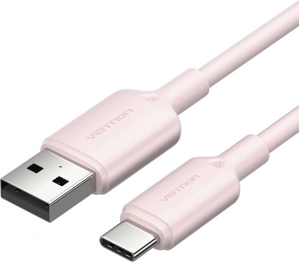 USB kábel A - USB‑C 3A 1 m rózsaszín Vention