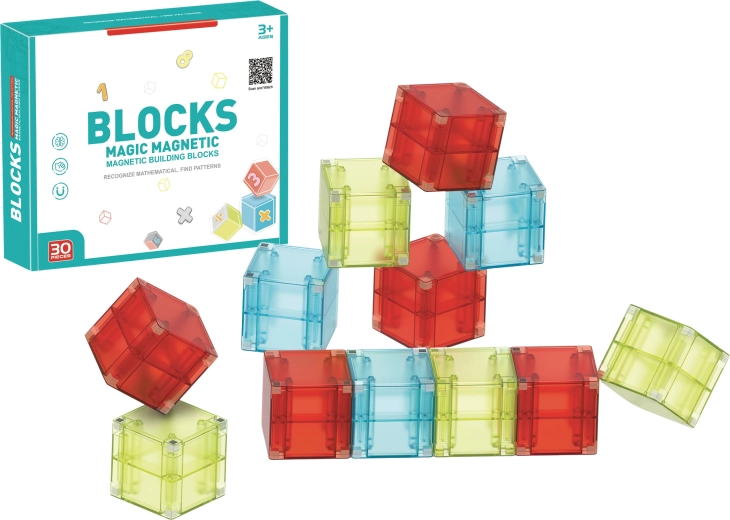 Mágneses építőkészlet gyerekeknek – 66 darab