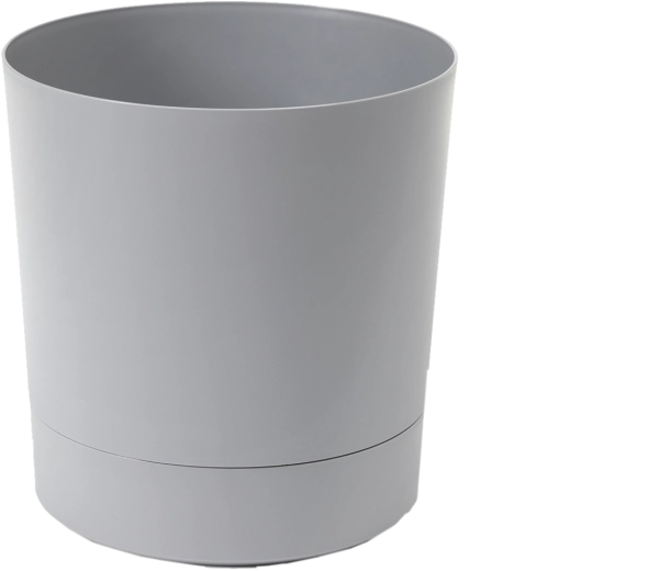 AURA virágtartó alátéttel 35 cm – szürke