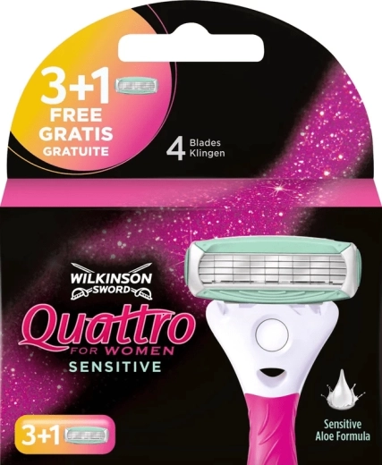 Wilkinson Quattro for Women Sensitive csere borotvafej 3+1