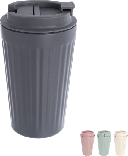Termo utazóbögre 500 ml fedéllel (rozsdamentes acél/műanyag), színmix