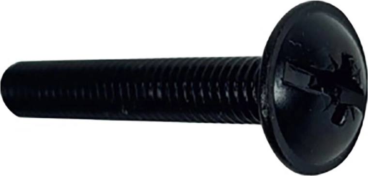 Keretfejű csavar M5×10 fekete – 15 darabos készlet