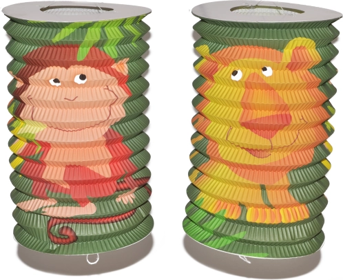 Lámpion henger állatmintával 16 cm