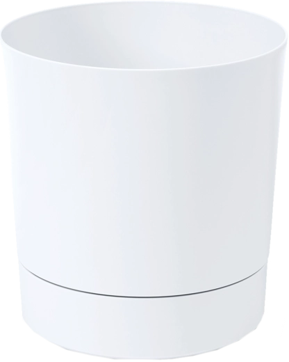 Aura 38 cm matt fehér virágcserép alátéttel