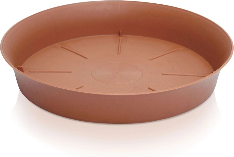Műanyag alátét virágcseréphez, 13,2 cm, terrakotta