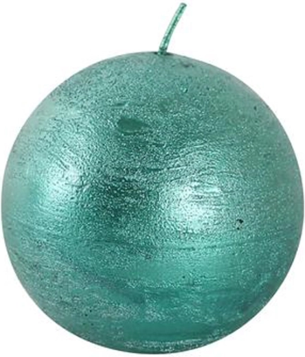 Rusztikus kerek gyertya 8 cm – zöld Provence