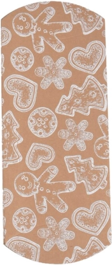 Karácsonyi kraft papírdoboz, barna, 20 × 10 cm