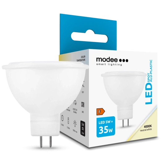 LED izzó GU5.3/MR16 5 W semleges fehér 4000 K – Modee Lighting
