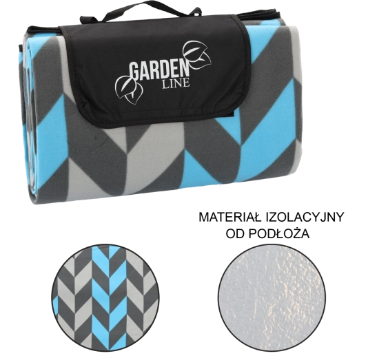 200 × 200 cm-es pikniktakaró hőszigeteléssel, jolka minta