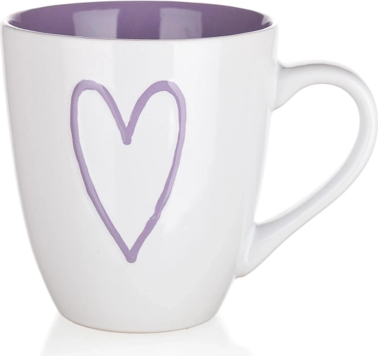 Kerámia bögre Hearts 550 ml – színmix