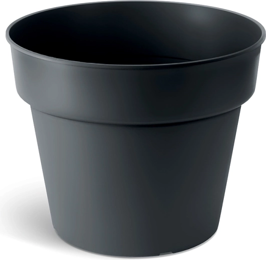 PLANTI műanyag virágcserép 12,4 cm matt fekete