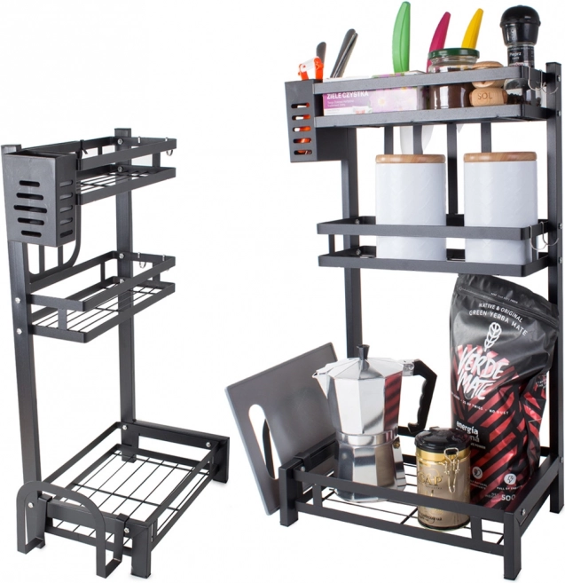 Fém háromszintes konyhai rendező