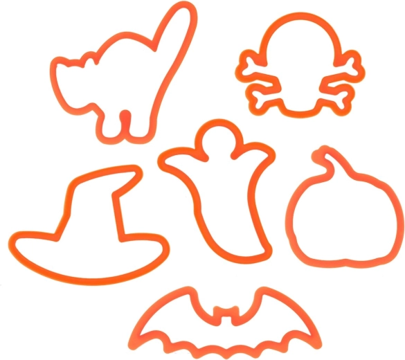 Műanyag halloween kiszúrók – 6 db-os készlet
