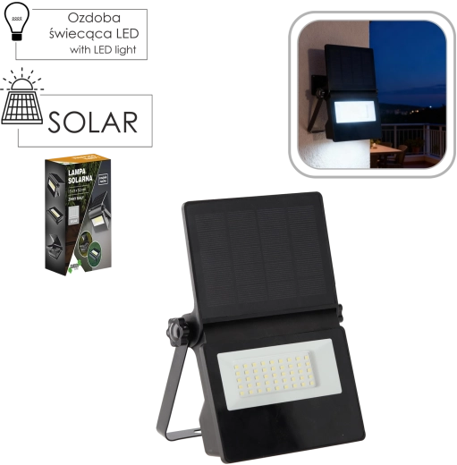 Napelemes LED fali lámpa mozgásérzékelővel