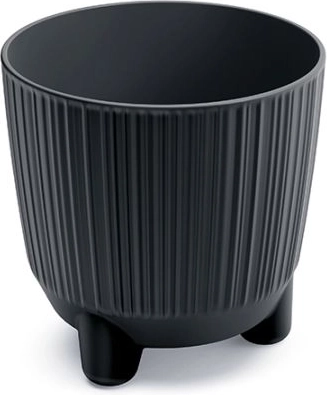 Antracitszürke lábas virágcserép 10,7 cm RYFO