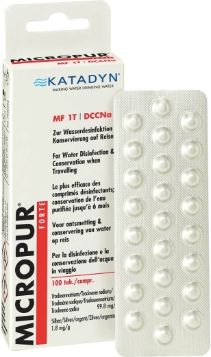 Katadyn Micropur Forte MF1/100T tabletták víz fertőtlenítésére 100 db