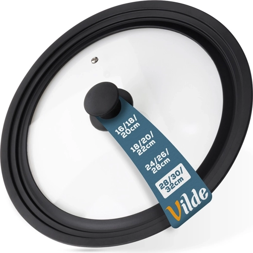 Univerzális üvegfedő szilikon peremmel 28/30/32 cm